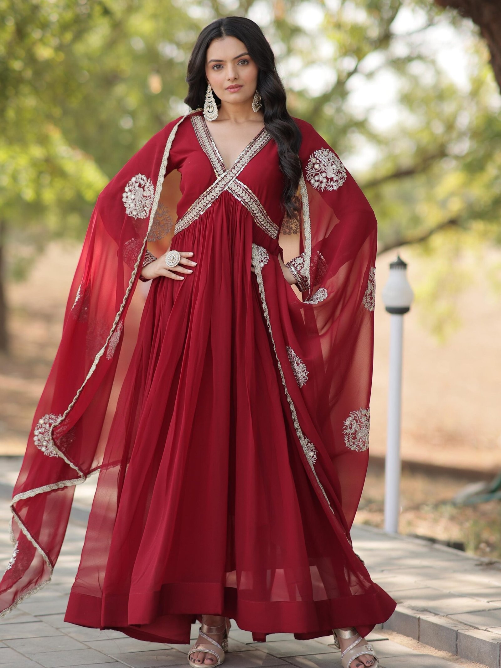 Premium Readymade Designer Gown With Dupatta Set // 007