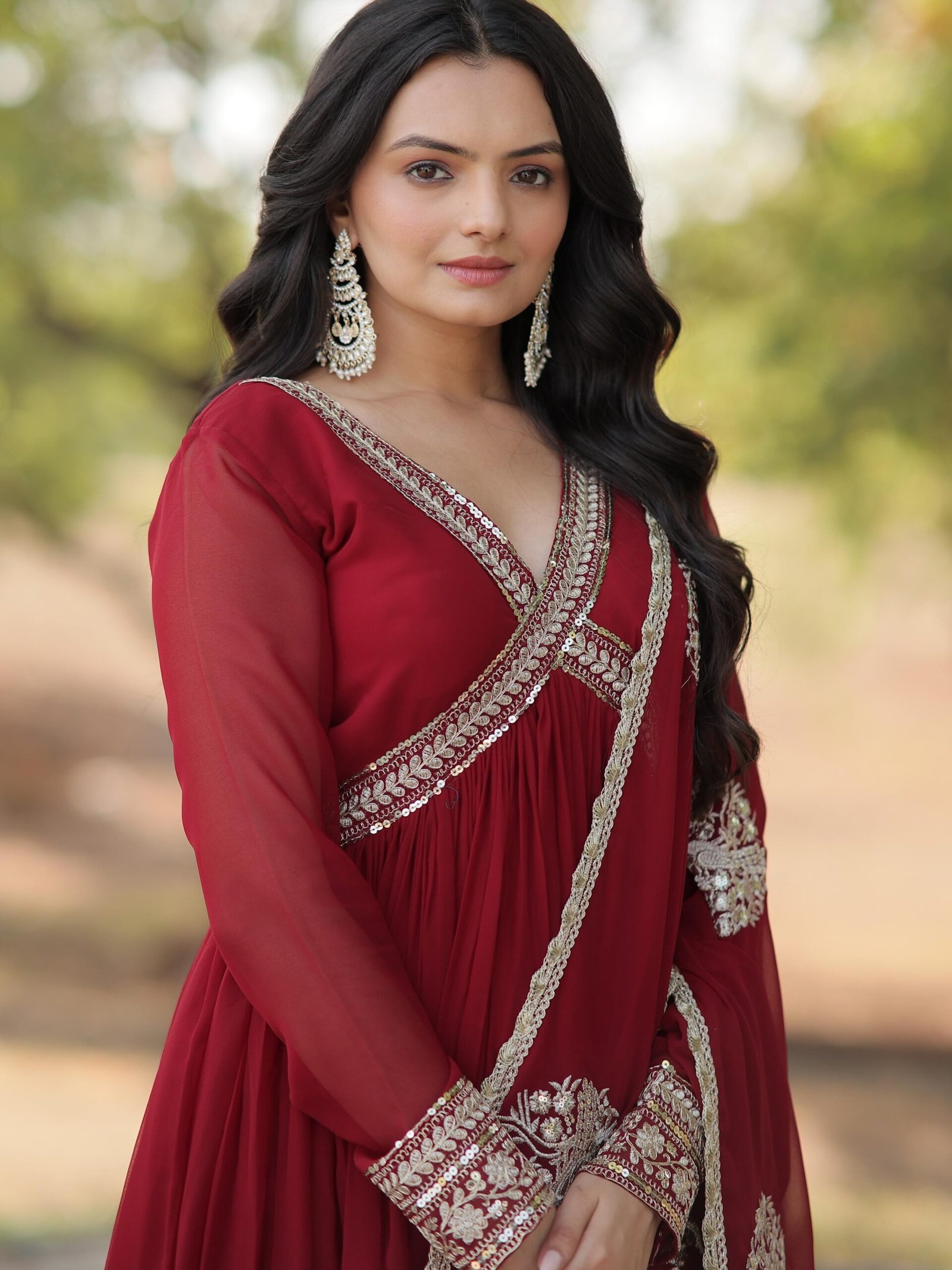 Premium Readymade Designer Gown With Dupatta Set // 007 - Image 2