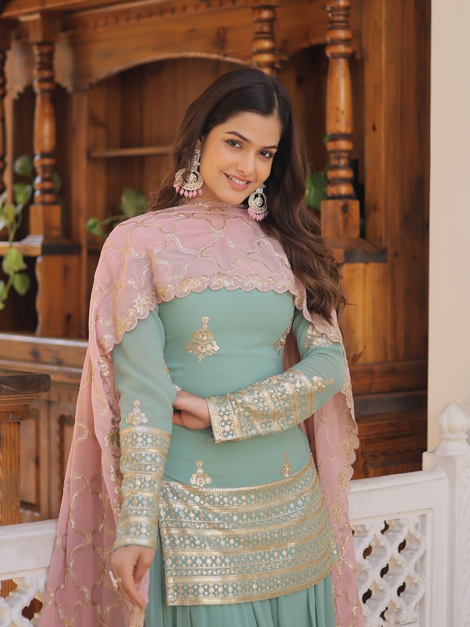 Premium Designer Kurti, Plazoo & Dupatta // 021