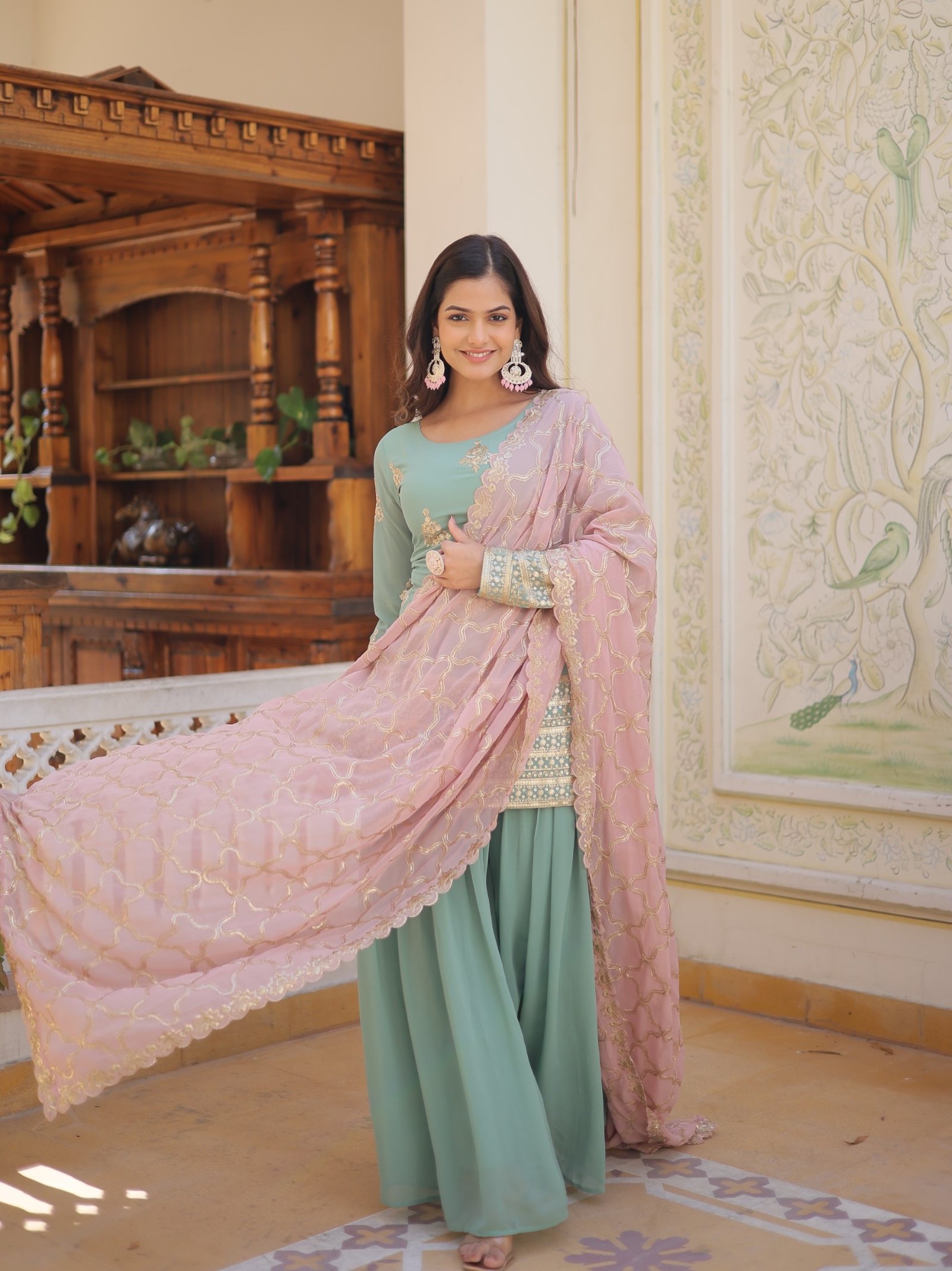 Premium Designer Kurti, Plazoo & Dupatta // 021 - Image 2